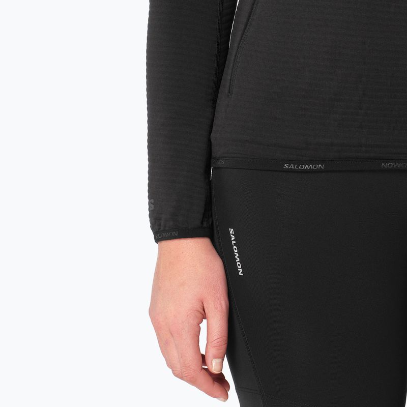 Bluza polarowa damska Salomon Lightwarm Full Zip deep black 4
