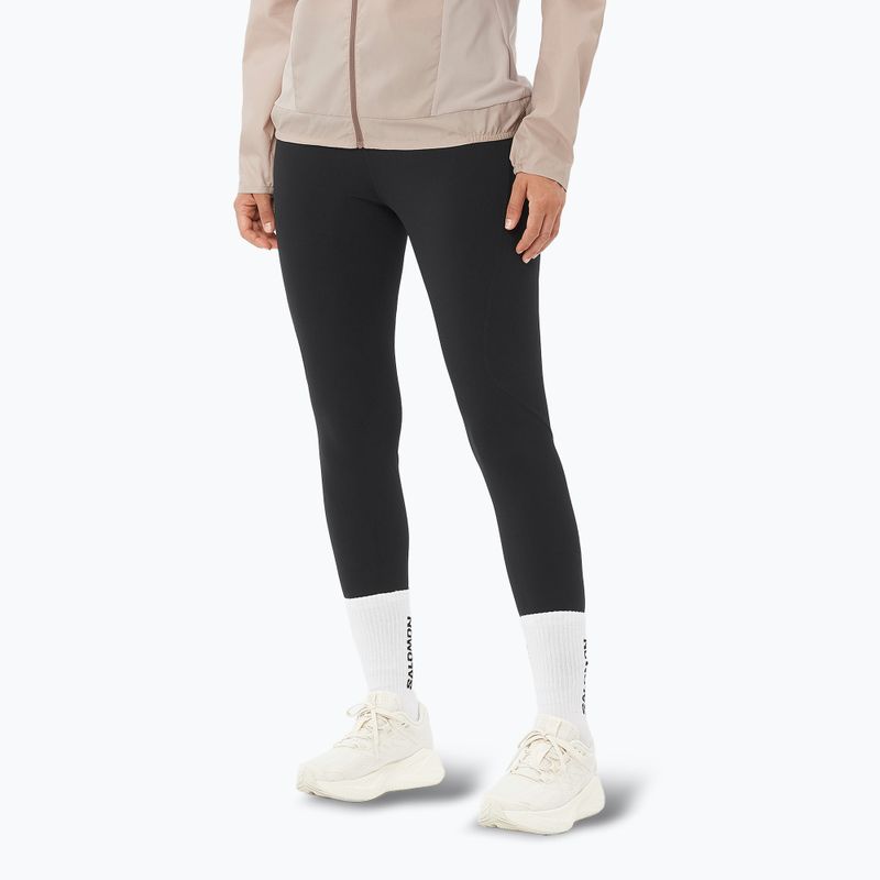 Legginsy do biegania damskie Salomon SHAKEout Core 28" deep black