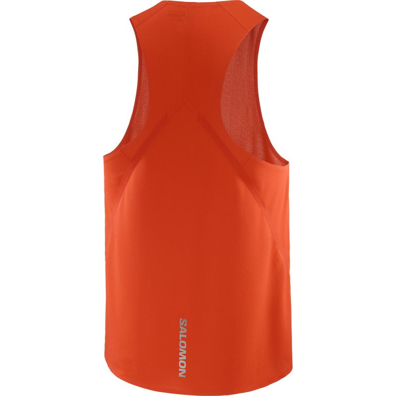 Koszulka do biegania męska Salomon S/Lab Speed Singlet flery red 5
