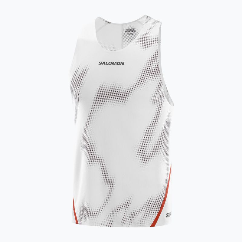 Koszulka do biegania męska Salomon S/Lab Speed Singlet white/andorra 4