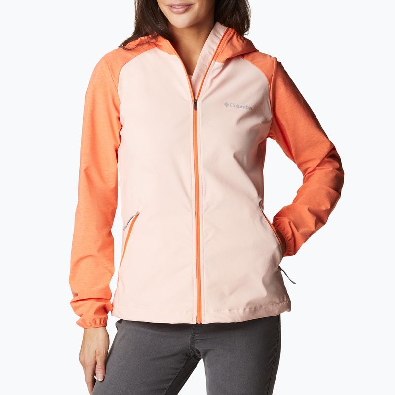 Kurtka softshell damska Columbia Heather Canyon Softshell peach blossom/sunset orange 3