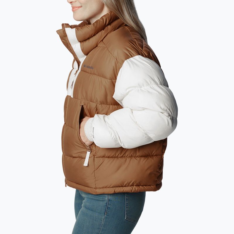 Kurtka damska Columbia Pike Lake II Cropped camel brown/chalk 2