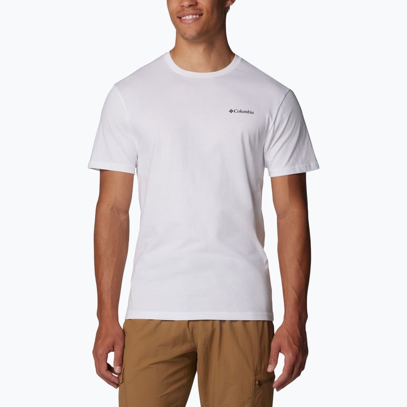 Koszulka męska Columbia North Cascades white/csc box logo