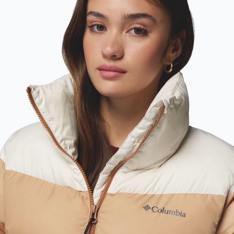 Kurtka ocieplana damska Columbia Puffect II Colorblock camel brown/canoe/chalk 6