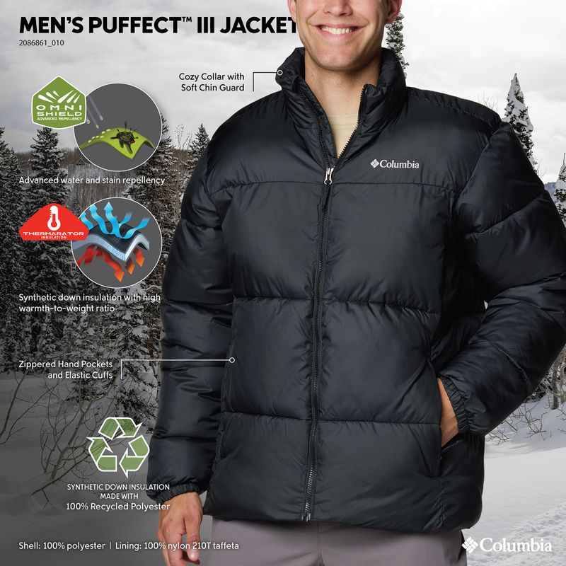Kurtka ocieplana męska Columbia Puffect III black 8