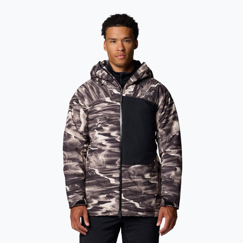 Kurtka narciarska męska Columbia Winter District III Printed dark stone windblown print