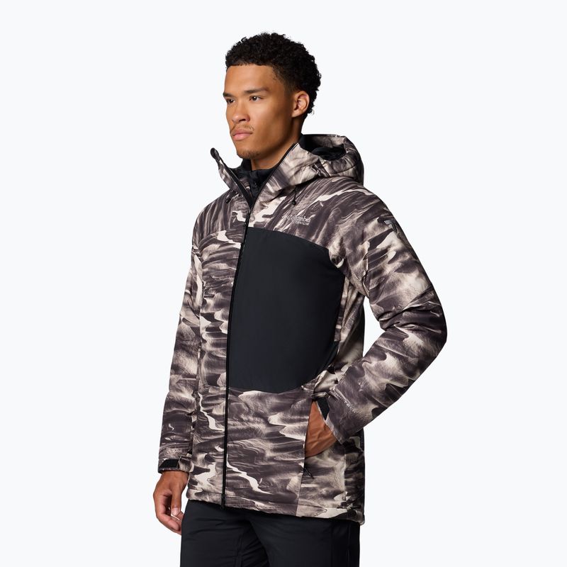Kurtka narciarska męska Columbia Winter District III Printed dark stone windblown print 4