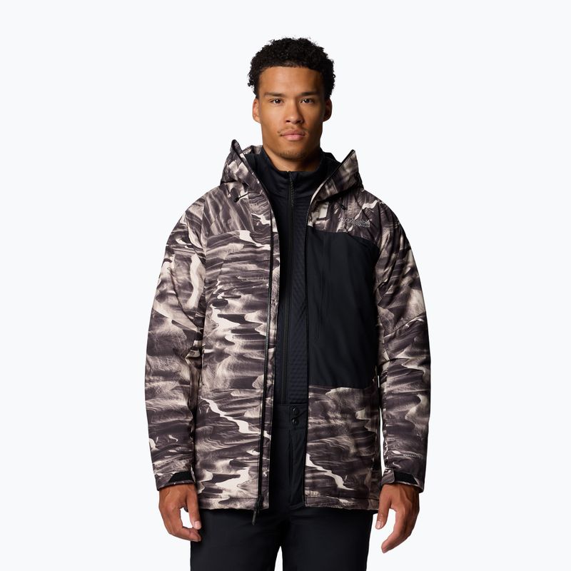 Kurtka narciarska męska Columbia Winter District III Printed dark stone windblown print 5