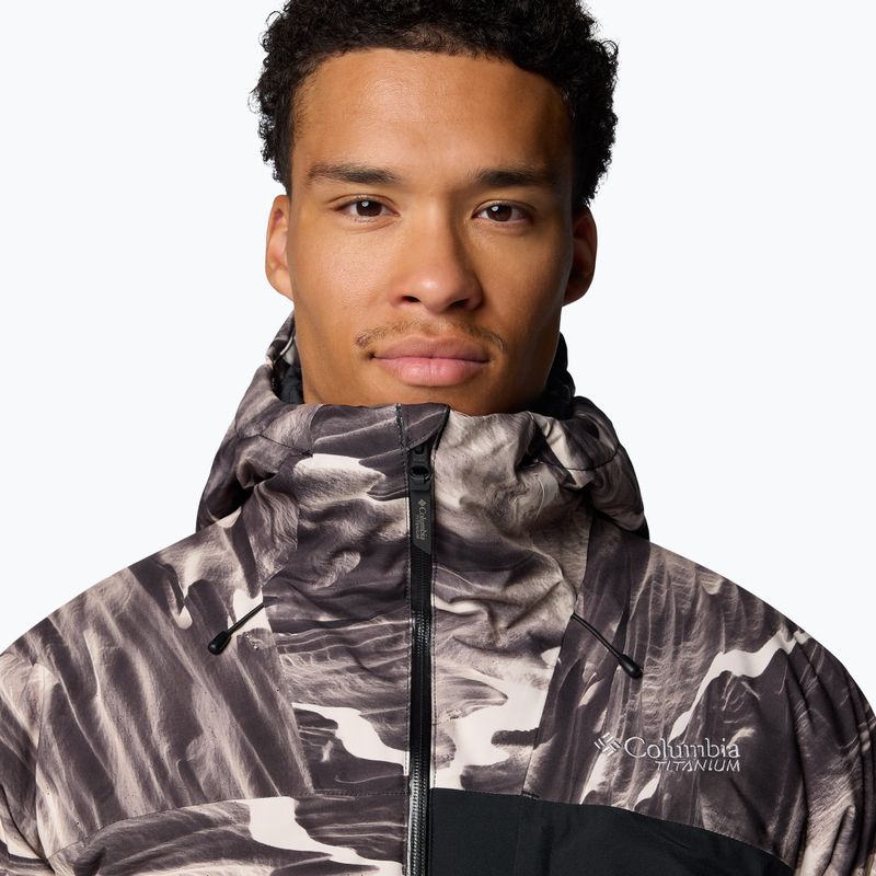 Kurtka narciarska męska Columbia Winter District III Printed dark stone windblown print 6