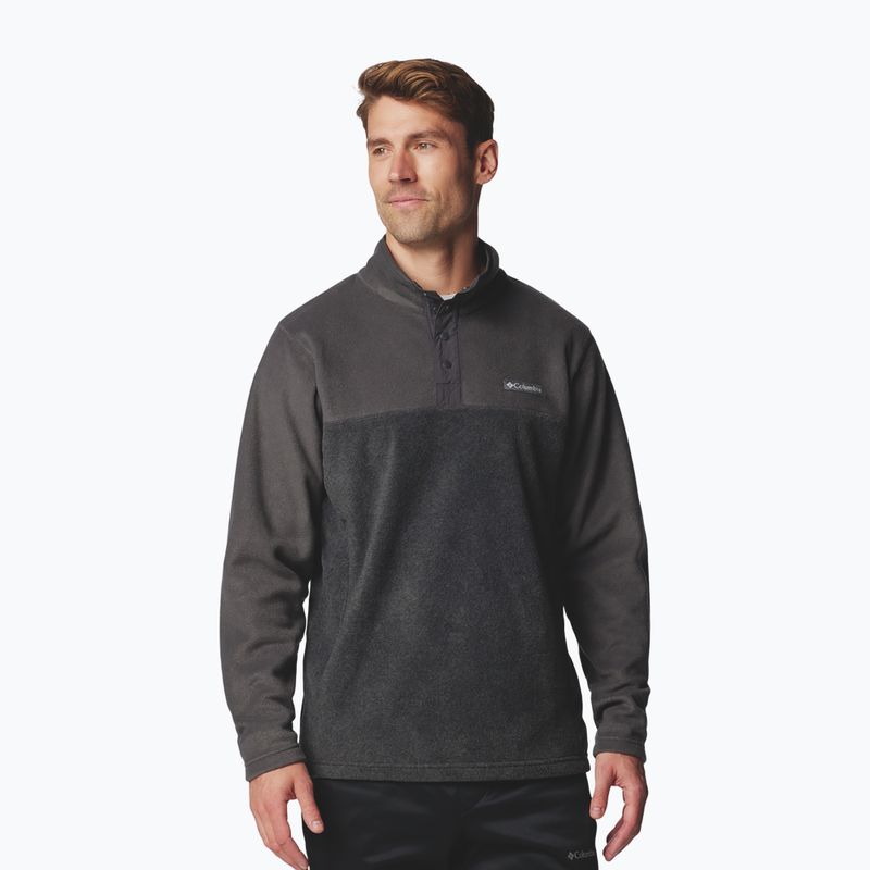 Bluza polarowa męska Columbia Steens Mountain Half Snap II charcoal heather/shark