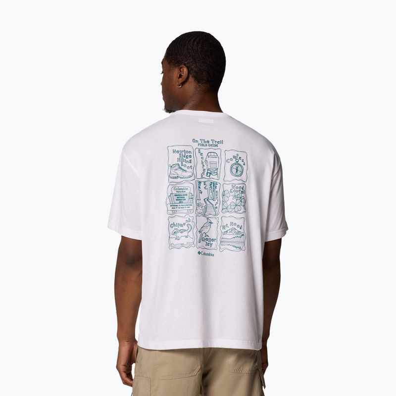 Koszulka męska Columbia Cedar Trail Back Graphic Tee white/trailguide icons 2