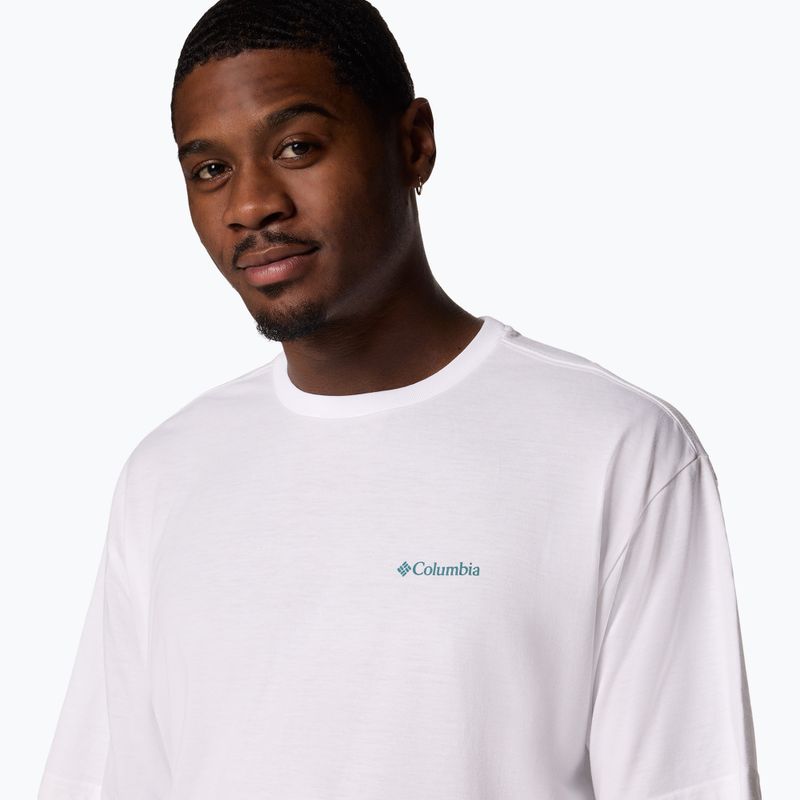 Koszulka męska Columbia Cedar Trail Back Graphic Tee white/trailguide icons 4