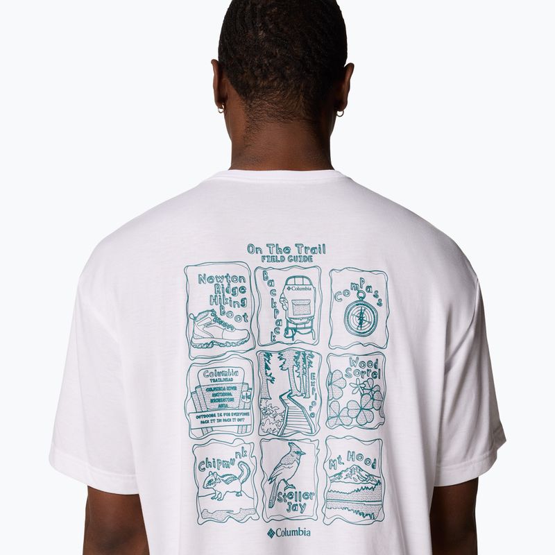 Koszulka męska Columbia Cedar Trail Back Graphic Tee white/trailguide icons 5