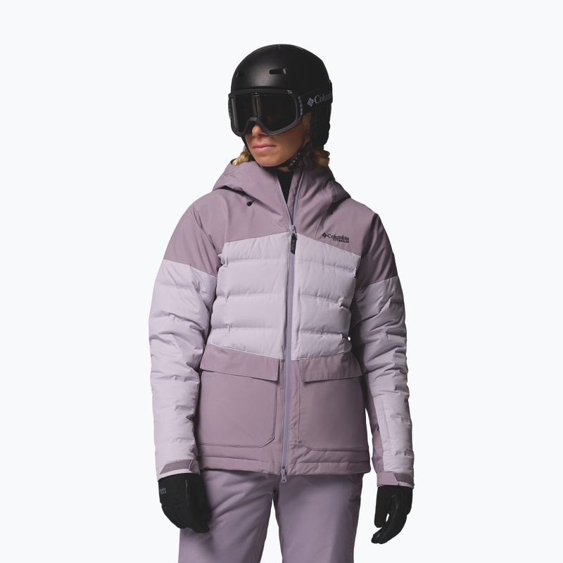 Kurtka nariarska damska Columbia Glacier Ridge Down shale purple/lavender pearl
