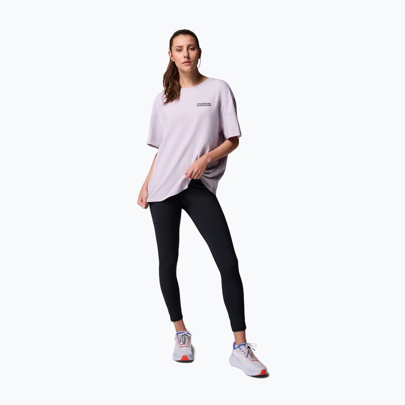 Koszulka trekkingowa damska Columbia Rolling Bend Graphic Oversized Tee lavender pearl/mountainview 2