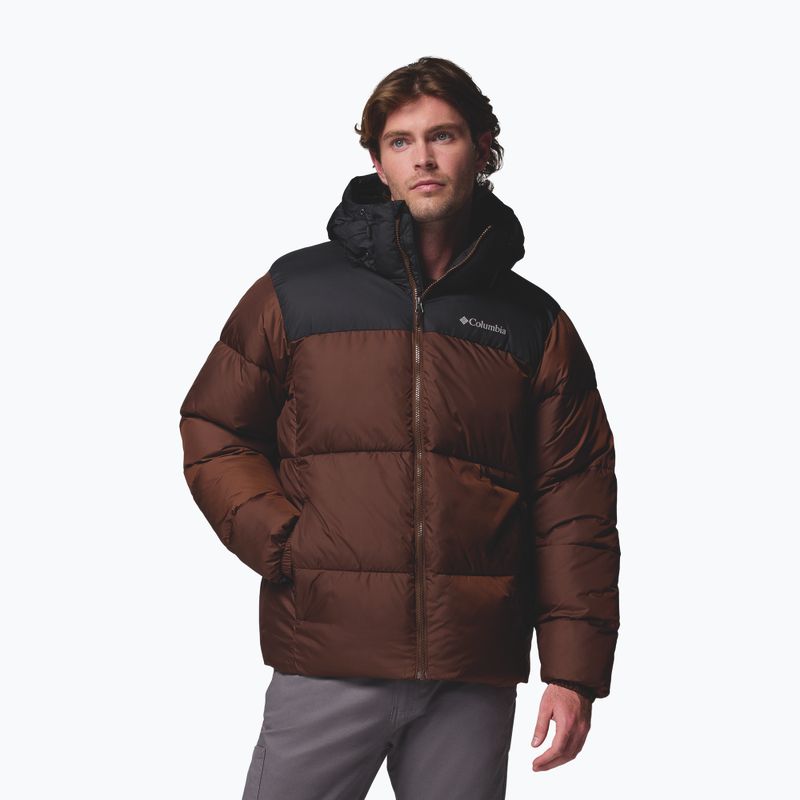 Kurtka ocieplana męska Columbia Puffect II Hooded tobacco/black