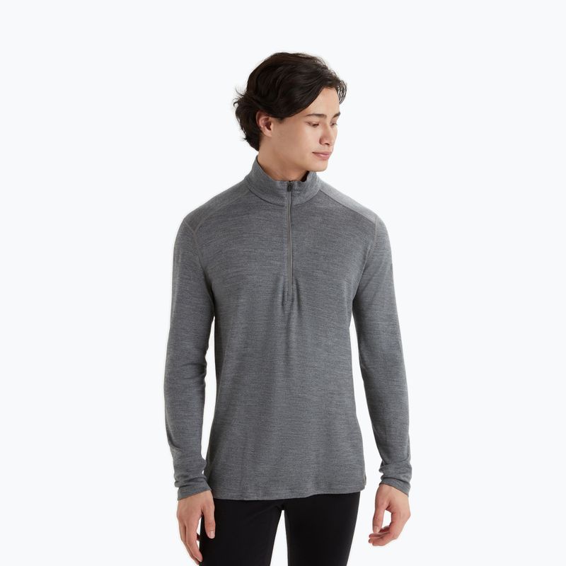 Bluza termoaktywna męska icebreaker 260 Tech LS Half Zip gritstone heather