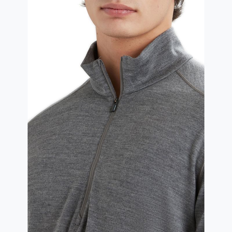 Bluza termoaktywna męska icebreaker 260 Tech LS Half Zip gritstone heather 4