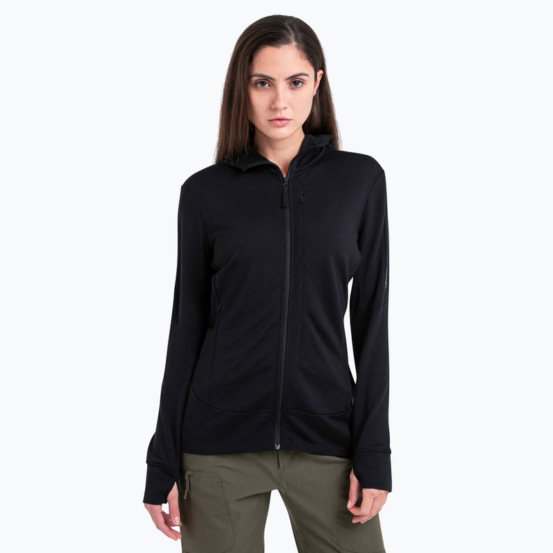 Bluza damska icebreaker Merino 260 Quantum IV Zip Hoodie black