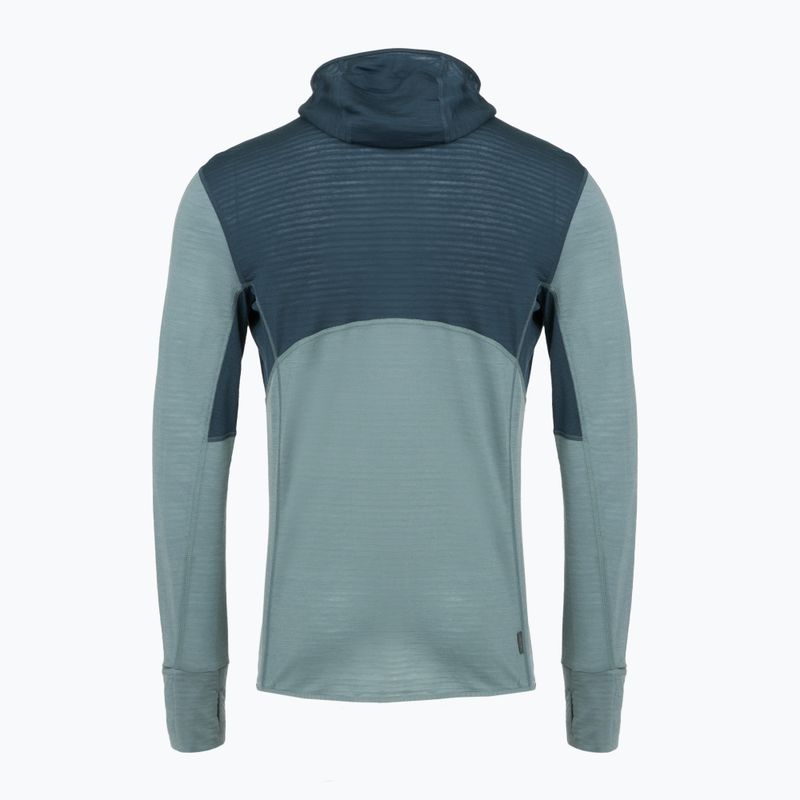 Bluza trekkingowa męska icebreaker Merino 200 RealFleece Descender Zip Hoodie abyss/blue ash/black 2