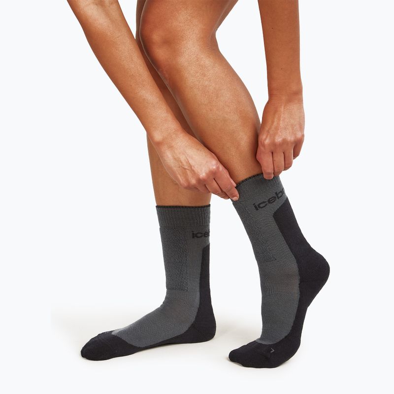 Skarpety damskie icebreaker Merino Hike+ Medium Crew obsidian/black 3
