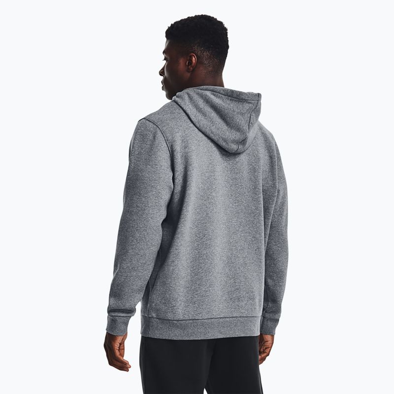 Bluza męska Under Armour Essential Fleece Hoodie pitch gray medium heather/white 3
