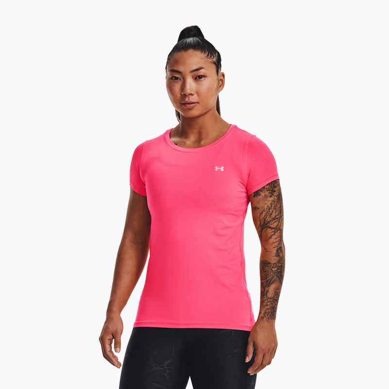 Koszulka treningowa damska Under Armour Heat Gear Armour pink shock/metallic silver