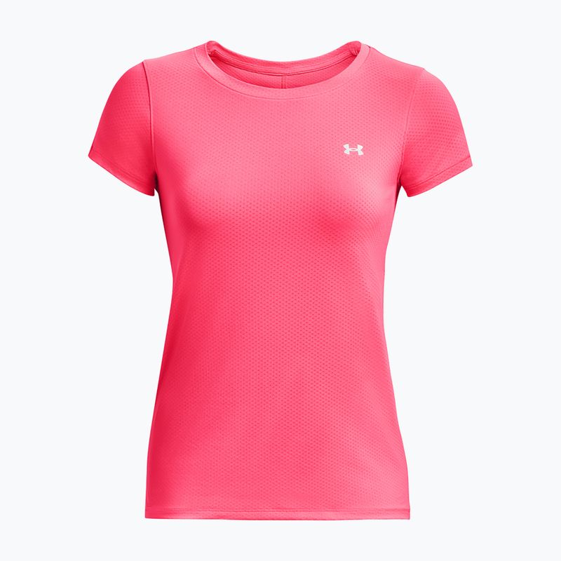 Koszulka treningowa damska Under Armour Heat Gear Armour pink shock/metallic silver 5