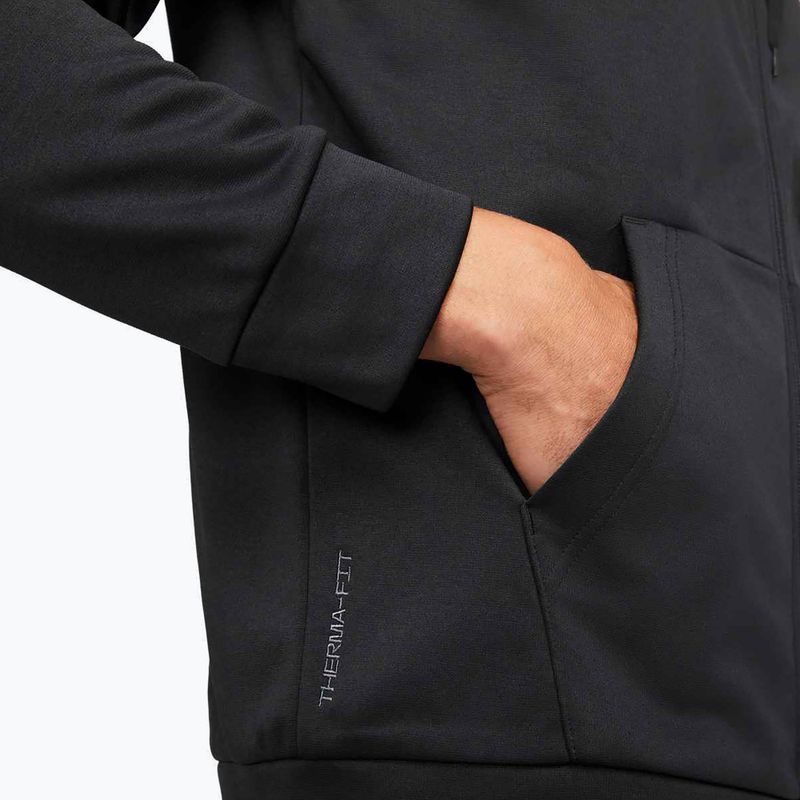 Bluza treningowa męska Nike Therma Fit Full-Zip black/black/white 5