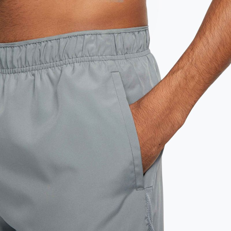 Spodenki męskie Nike Dri-Fit Challenger 7" Brief-Lined smoke grey/smoke grey/black 5