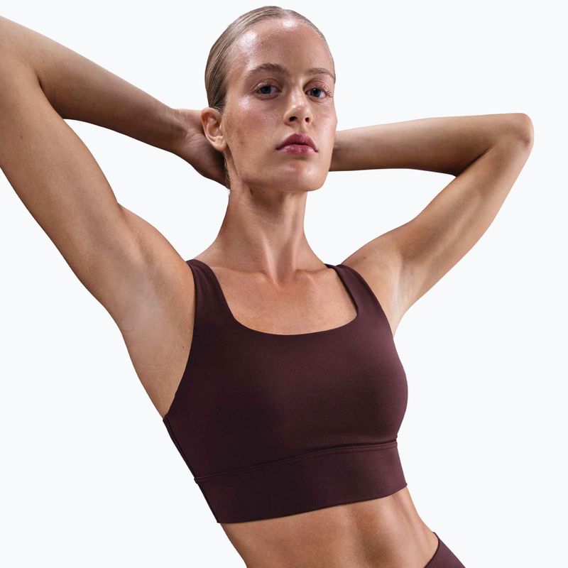 Biustonosz treningowy Nike Zenvy Medium-Support burgundy crush/sail 5