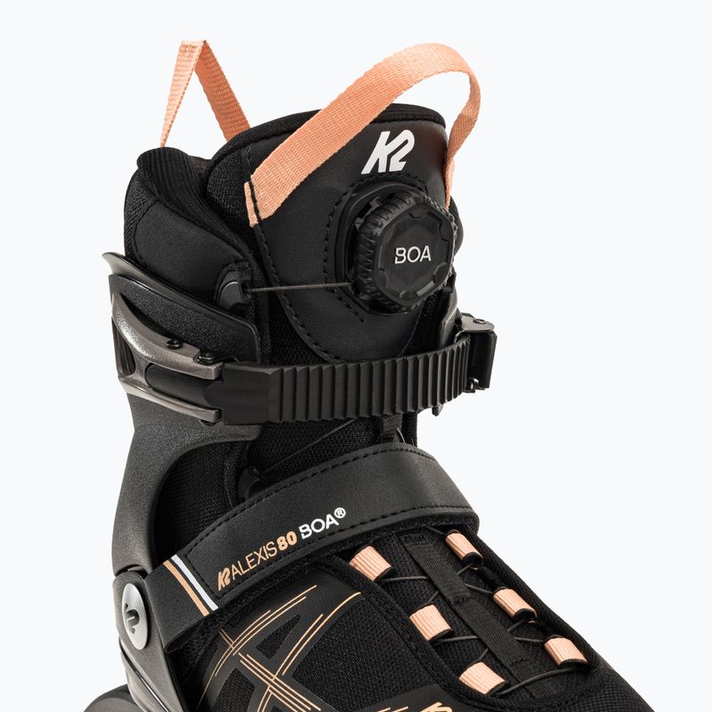 Rolki damskie K2 Alexis 80 Boa black/orange 5
