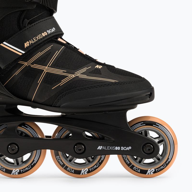 Rolki damskie K2 Alexis 80 Boa black/orange 6