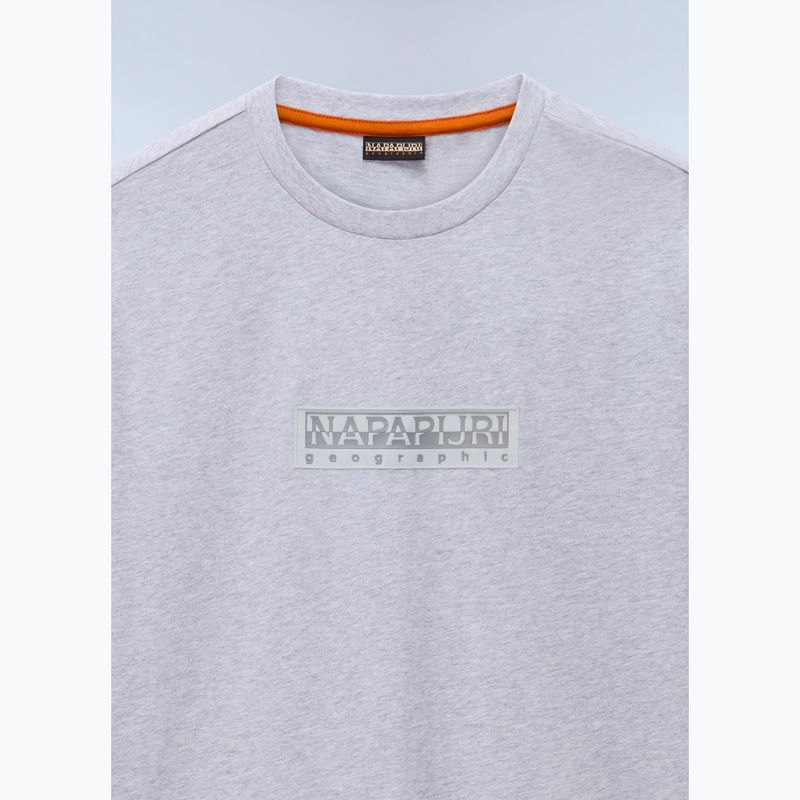 Koszulka męska Napapijri S-Box Logo light grey melange 6