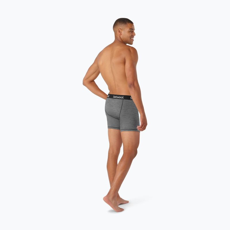 Bokserki termoaktywne męskie Smartwool Merino Boxer Brief Boxed medium grey heather 5