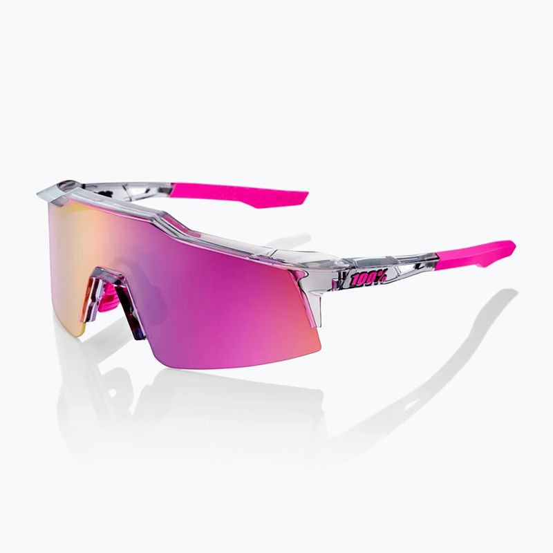 Okulary przeciwsłoneczne 100% Speedcraft SL polished transculent grey/purple multilayer mirror
