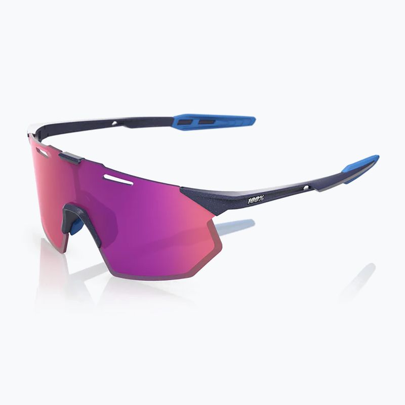 Okulary przeciwsłoneczne 100% Hypercraft SQ satin storm metallic/purple mirror