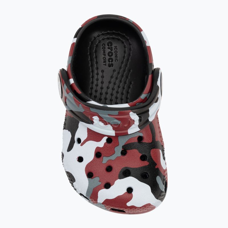 Klapki dziecięce Crocs Classic Camo Clog Toddler black/red 6