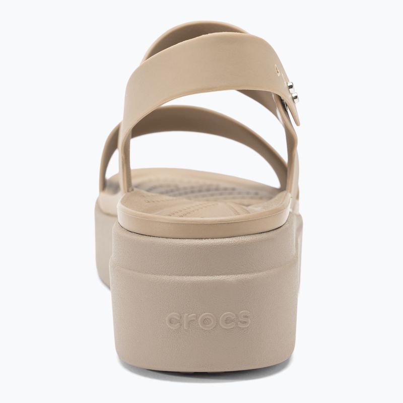 Sandały damskie Crocs Brooklyn Low Wedge latte/mushroom 6