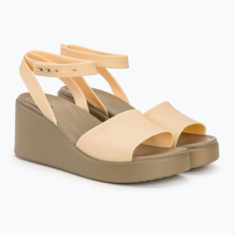Sandały damskie Crocs Brooklyn Ankle Strap Wedge shitake 4