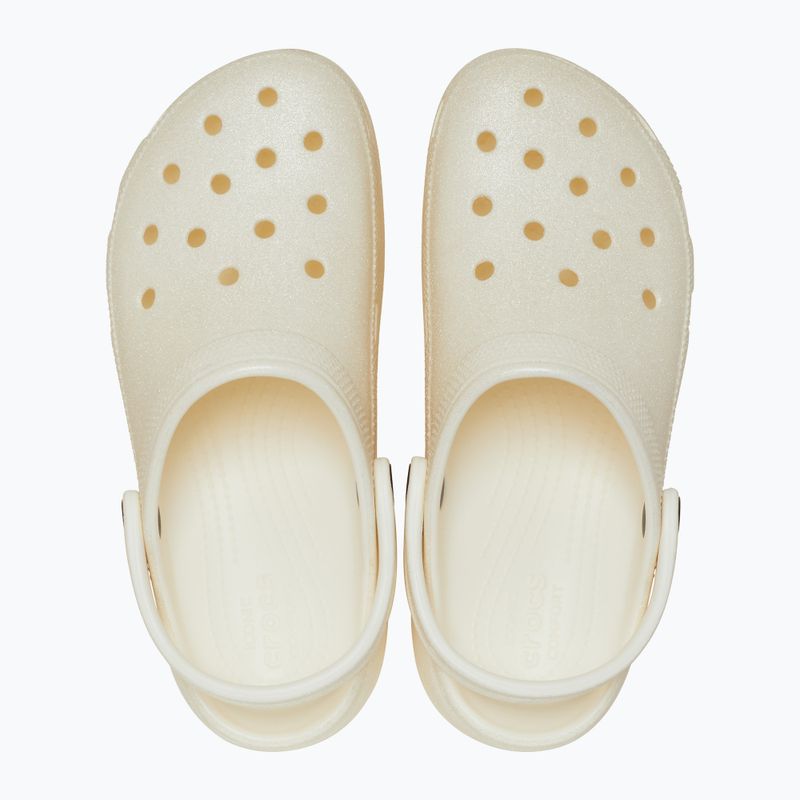 Klapki damskie Crocs Classic Platform Glitter chalk 12