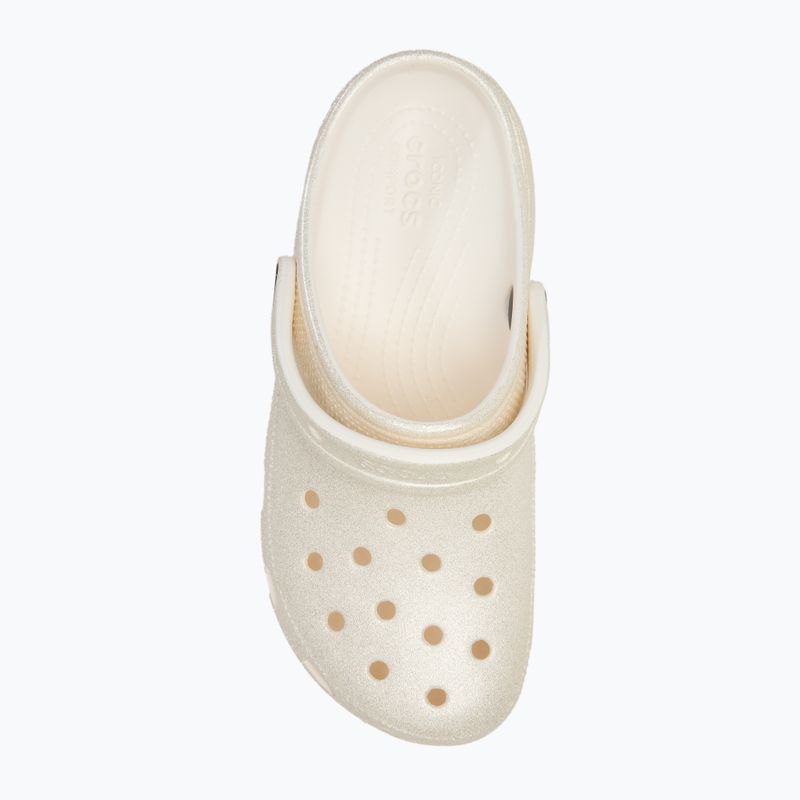 Klapki damskie Crocs Classic Platform Glitter chalk 6