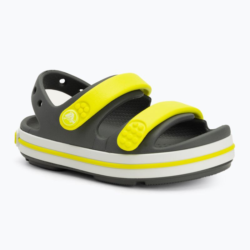 Sandały dziecięce Crocs Crocband Cruiser Toddler slate grey/acidity