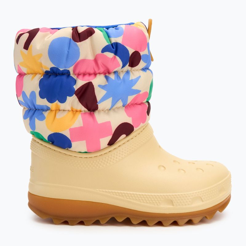 Śniegowce dziecięce Crocs Classic Neo Puff Geo Shapes Boot Kids shitake/multi 2