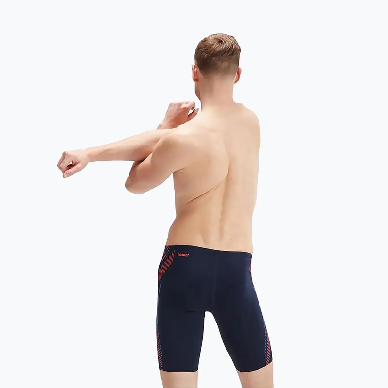 Jammery pływackie męskie Speedo Tech Panel Jammer navy/orange 2