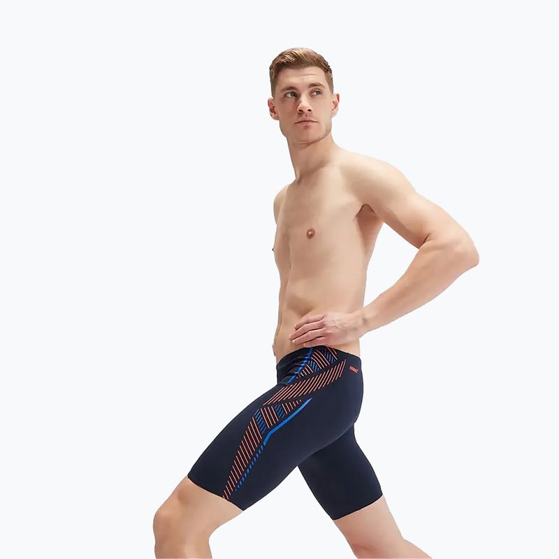 Jammery pływackie męskie Speedo Tech Panel Jammer navy/orange 3
