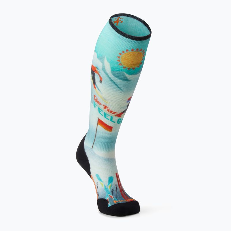 Skarpety narciarskie damskie Smartwool Ski Targeted Cushion Snow Bunny Print OTC capri 5
