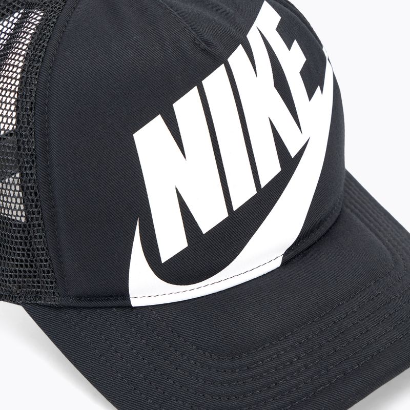 Czapka z daszkiem dziecięca Nike Rise Structured Trucker black/black/white 3