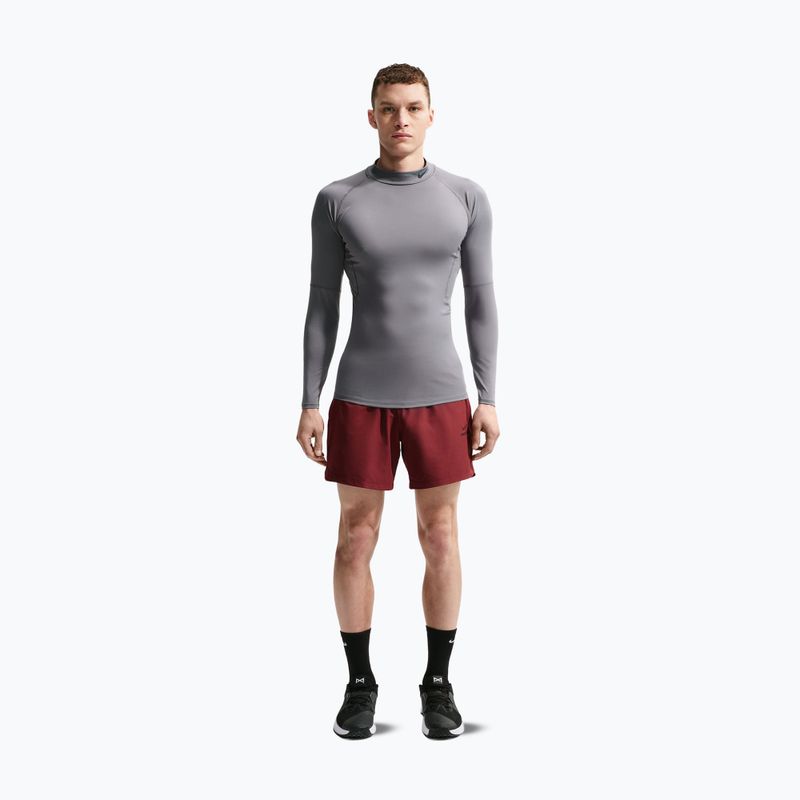 Longsleeve treningowy męski Nike Pro Dri-Fit Mock-Neck smoke grey/black 2