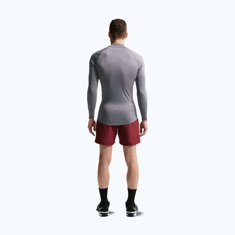 Longsleeve treningowy męski Nike Pro Dri-Fit Mock-Neck smoke grey/black 3
